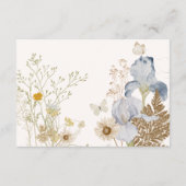 Carte D'accompagnement Fleurs sauvages sur Cream Détails du Mariage (Dos)