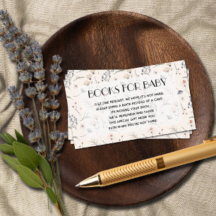 Carte D'accompagnement Fleurs sauvages sur la demande de livre pour bébé 