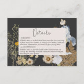 Carte D'accompagnement Fleurs sauvages sur le Mariage de charbon (Devant)