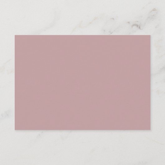 Carte D'accompagnement Fleurs séchées Mariage Boho Dusty Rose réception (Dos)