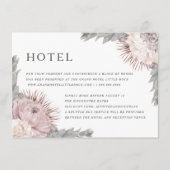 Carte D'accompagnement Fleurs séchées roses Hébergements Mariages (Devant)