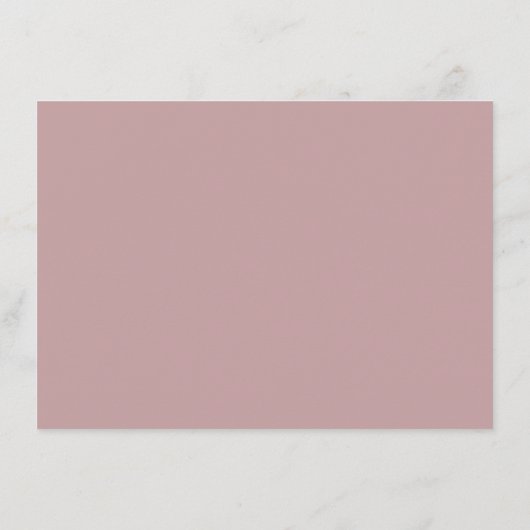 Carte D'accompagnement Fleurs séchées roses Hébergements Mariages (Dos)