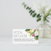 Carte D'accompagnement Fleurs tropicales Baby shower d'été Demande de rés (Debout devant)