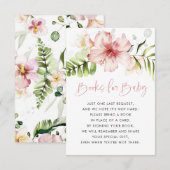 Carte D'accompagnement Fleurs tropicales Livres pour Baby Card, Demande d (Devant / Derrière)