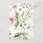 Carte D'accompagnement Fleurs tropicales Livres pour Baby Card, Demande d (Dos)