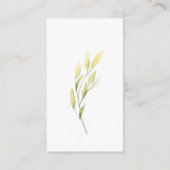 Carte D'accompagnement Fleurs vert rose clair Feuille Design simple (Dos)