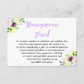 Carte D'accompagnement Fleurs violettes de printemps avec feuillage (Devant)