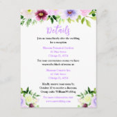 Carte D'accompagnement Fleurs violettes de printemps avec feuillage (Devant)