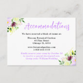 Carte D'accompagnement Fleurs violettes de printemps avec feuillage (Devant)