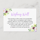 Carte D'accompagnement Fleurs violettes de printemps avec feuillage (Devant)