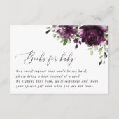 Carte D'accompagnement Fleurs Violettes, Fleurs De Plum, Boho, Livres Pou (Devant)