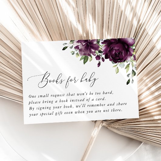 Carte D'accompagnement Fleurs Violettes, Fleurs De Plum, Boho, Livres Pou