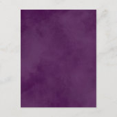 Carte D'accompagnement Fleurs violettes luxuriantes | Mariage romantique (Dos)