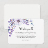 Carte D'accompagnement Fleurs violettes qui souhaitent bien. Insertion de (Devant / Derrière)