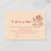 Carte D'accompagnement Floc Floc Bébé Capybara Fille Shower (Devant)