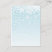 Carte D'accompagnement Flocon de neige Blue Baby Boy Shoy Demande de rése (Dos)