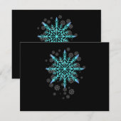 Carte D'accompagnement Flocon de neige rétro pour femmes (Devant / Derrière)