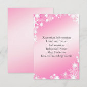 Carte d'accompagnement Flocons de neige rose pâle (Devant / Derrière)