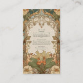 Carte D'accompagnement Flora Vintage Art nouveau Mariage (Devant)