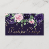 Carte D'accompagnement Floraison | Demande de réservation de rose violet (Devant)