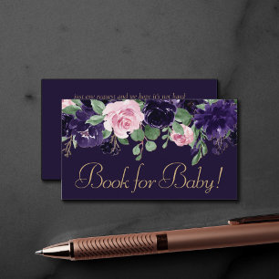 Carte D'accompagnement Floraison   Demande de réservation de rose violet 