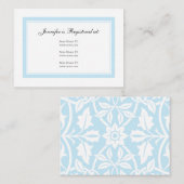 Carte D'accompagnement Floral Baby Registry Card - Baby Blue (Devant / Derrière)