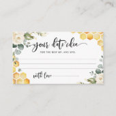 Carte D'accompagnement Floral bee Date nuit idées. Date jar (Devant)