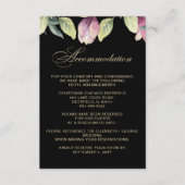 Carte D'accompagnement Floral Black Purple Gold mariage (Devant)
