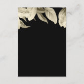 Carte D'accompagnement Floral Black Purple Gold mariage (Dos)