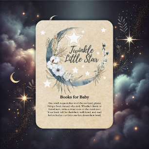 Carte D'accompagnement Floral Blanc Twinkle Petit Baby shower étoile