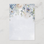 Carte D'accompagnement Floral bleu & blanc Détails modernes (Dos)