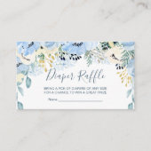 Carte D'accompagnement Floral Blue Boy Baby shower Déchets Raffle Enclosu (Devant)