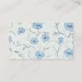 Carte D'accompagnement Floral Blue Country Garden à Réception Mariage (Dos)