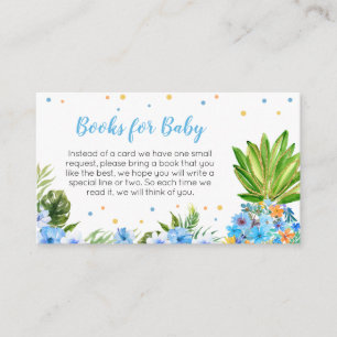 Carte D'accompagnement Floral Blue Pineapple Baby shower Livres pour bébé