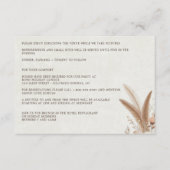 Carte D'accompagnement Floral Boho neutre avec Mariage de détails (Devant)