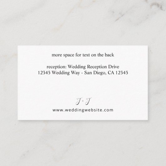 Carte D'accompagnement Floral Boho Neutre Rustique (Dos)