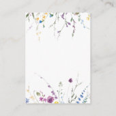 Carte D'accompagnement Floral Boho QR Code Mariage floral RSVP (Dos)