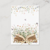 Carte D'accompagnement Floral Bow Nouveau Chapitre Demande de Baby shower (Dos)