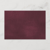 Carte D'accompagnement Floral burgundy bleu fille baby shower demande (Dos)