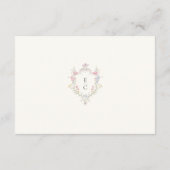 Carte D'accompagnement Floral Calligraphy QR Code Wedding Website (Dos)