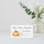 Carte D'accompagnement Floral citrouille devine combien de citrouilles je (Debout devant)