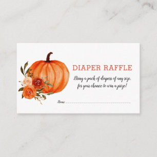 Carte D'accompagnement Floral citrouille Orange   Baby shower de carafe d