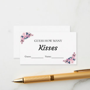 Carte D'accompagnement Floral Devant Combien De Baisers Fête des mariées