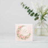Carte D'accompagnement Floral Eid Mubarak – Blush Pink Islamic Gift f (Debout devant)