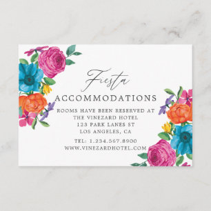 Carte D'accompagnement Floral Fiesta Hébergements