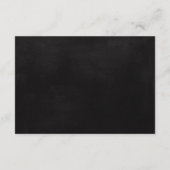 Carte D'accompagnement Floral foncé noir gothique violet Mariage d'Hallow (Dos)