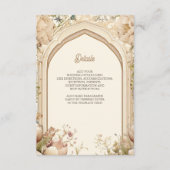 Carte D'accompagnement Floral Garden Indian Palace Mariage (Devant)