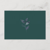 Carte D'accompagnement Floral hiver bordeaux détails du mariage (Dos)