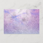 Carte D'accompagnement ~ Floral Lavender Blue Parties scintillant Elegant (Dos)