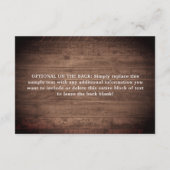 Carte D'accompagnement Floral Mason Jar Lights Monogramme Détails du Mari (Dos)